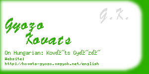 gyozo kovats business card